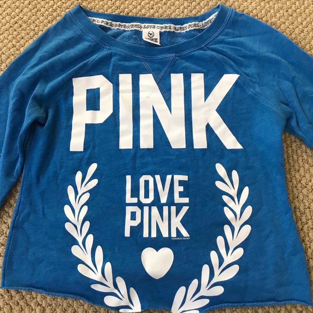 VS Pink Cropped Crewneck